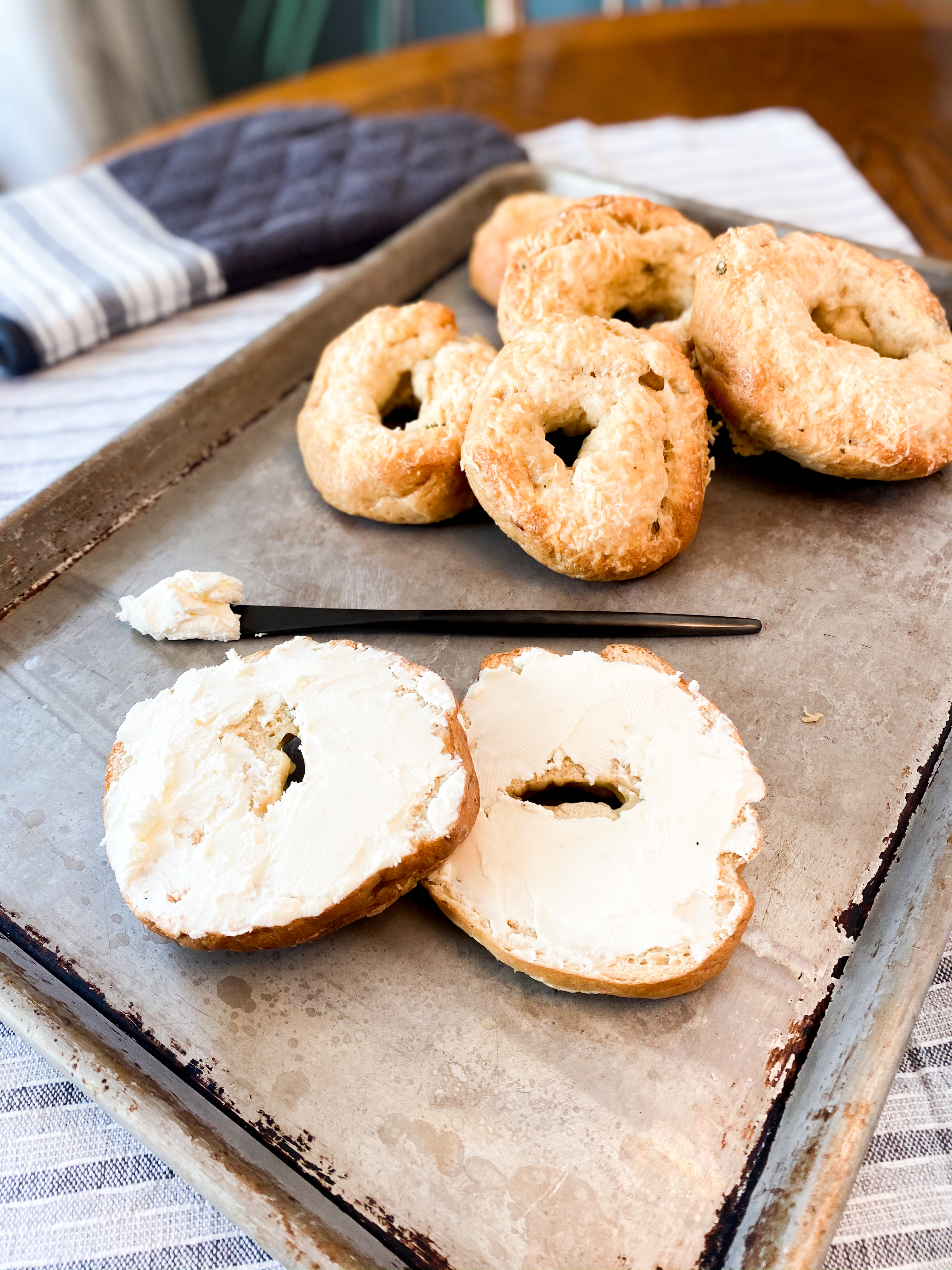 Garlic and Rosemary Bagels