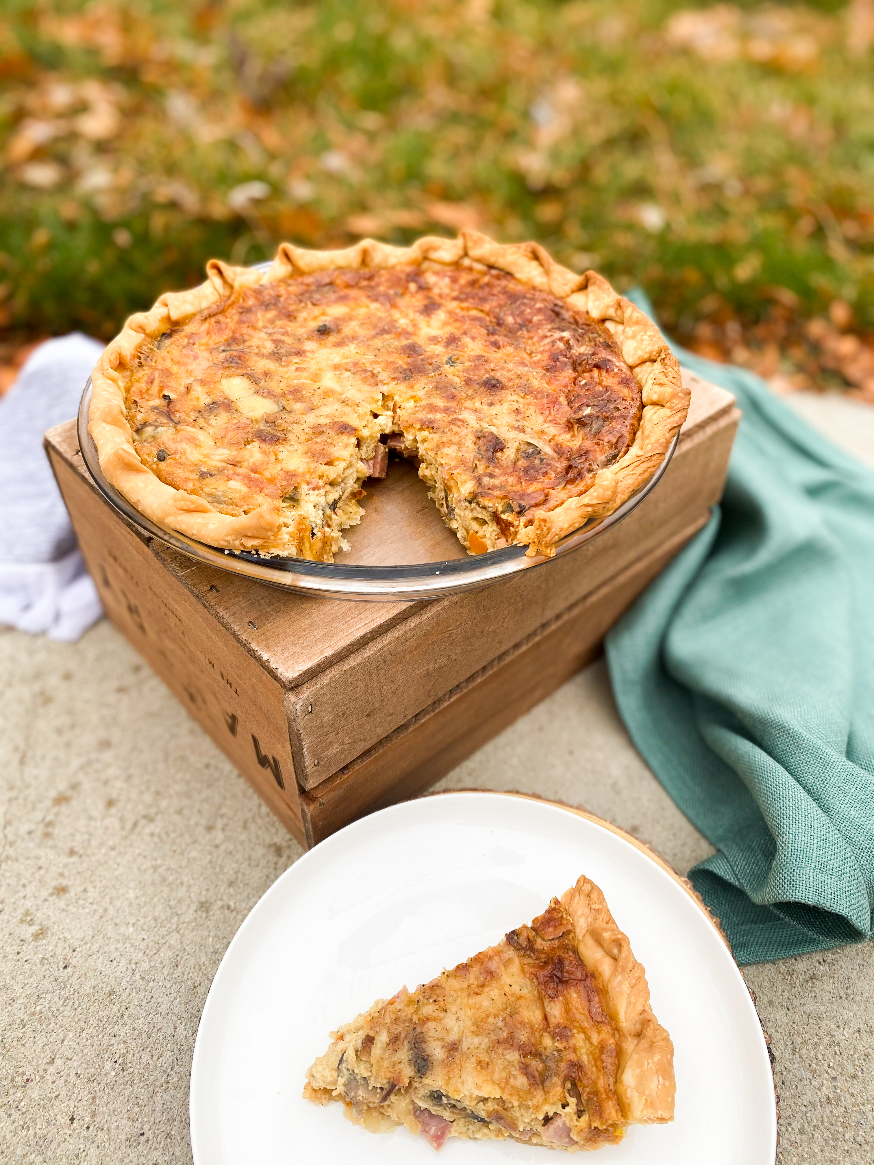 Savory Ham and Gruyere Quiche